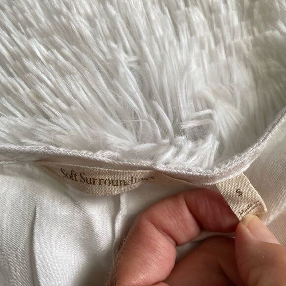 Soft Surroundings Top Button Down Dull White Womens Size Small - Picture 7 of 8